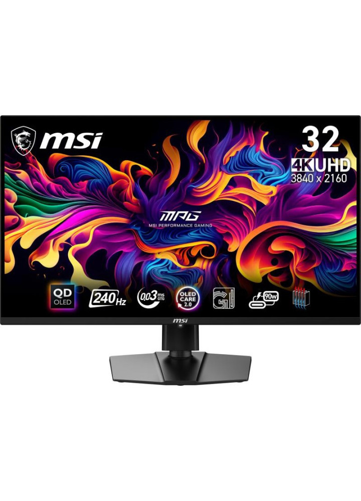 Écran MSI MPG 321URX QD-OLED écran plat de PC 80 cm (31.5") 3840 x 2160 pixels 4K Ultra HD QDOLED Noir (9S6-3DD29A-001)