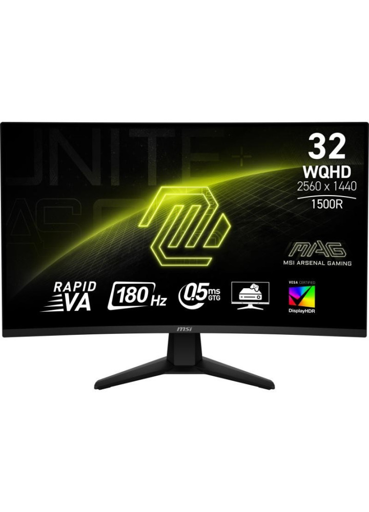 Écran MSI MAG 32CQ6F écran plat de PC 80 cm (31.5") 2560 x 1440 pixels Wide Quad HD Noir (9S6-3DC91M-001)
