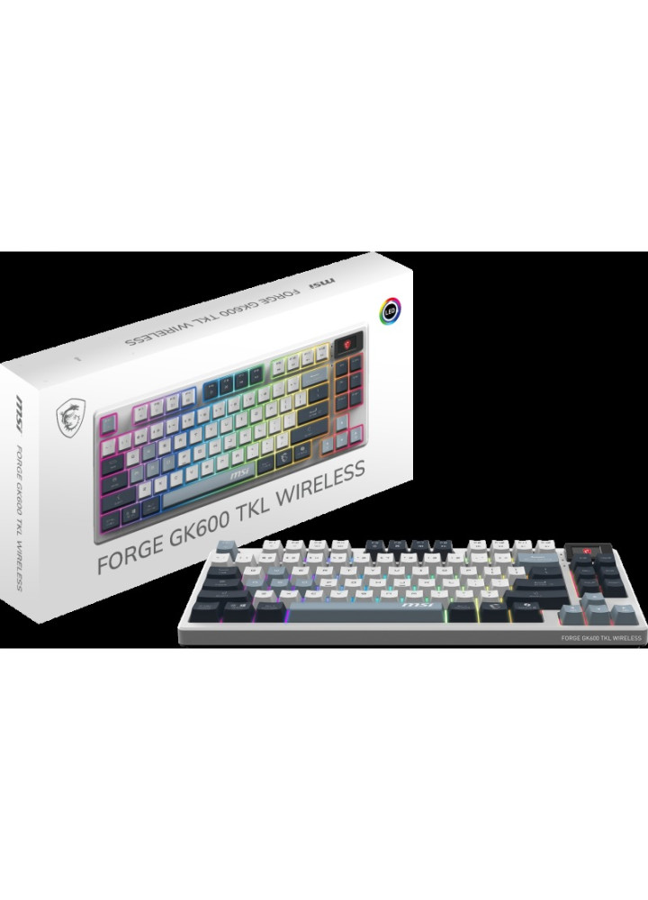 Clavier MSI FORGE GK600 TKL W SKY FR (S11-43FRP01-HH9)